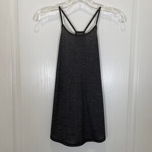 Lululemon Tank / Singlet Heather Black with Cutout Design Keyhole Back 2 / 4